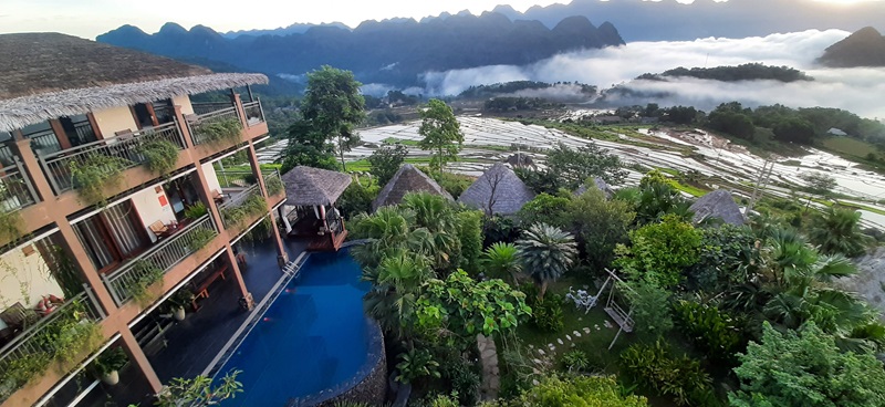 Địa chỉ Ebino Pù Luông Resort and Spa tại: Bản Đôn, xã Thành Lâm, huyện Bá Thước, tỉnh Thanh Hoá.