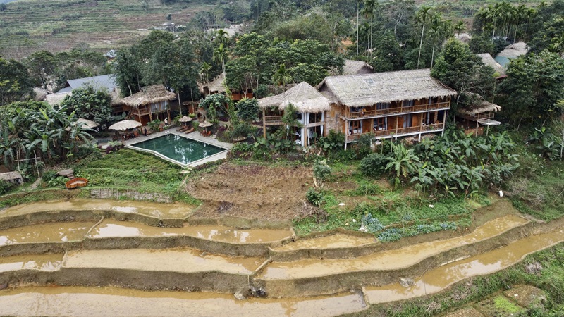 Không gian tại Pù Luông Natura Bungalow.