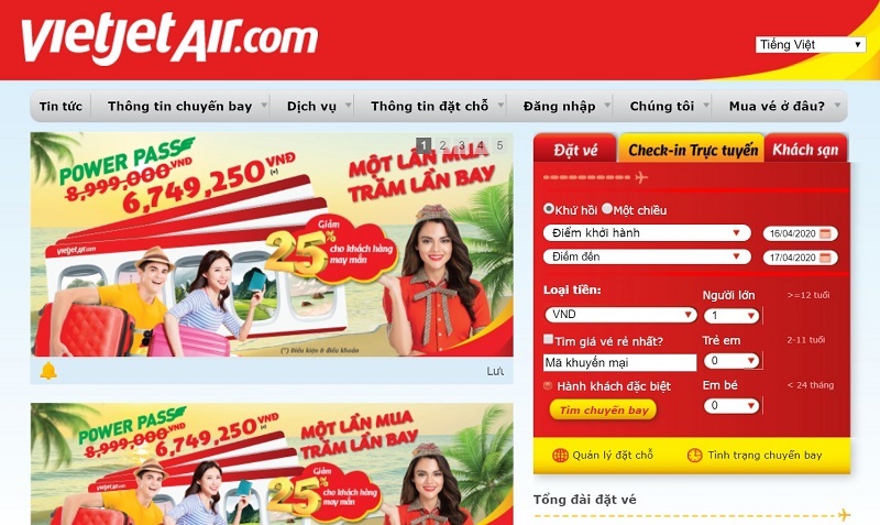 Truy cập web chính thức để tránh gặp web Vietjet lừa đảo